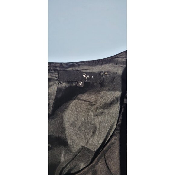 RYU Anthropologie Dress Cóctel  With Ruffles in Sleeveless Petals in Black S - Picture 5 of 11